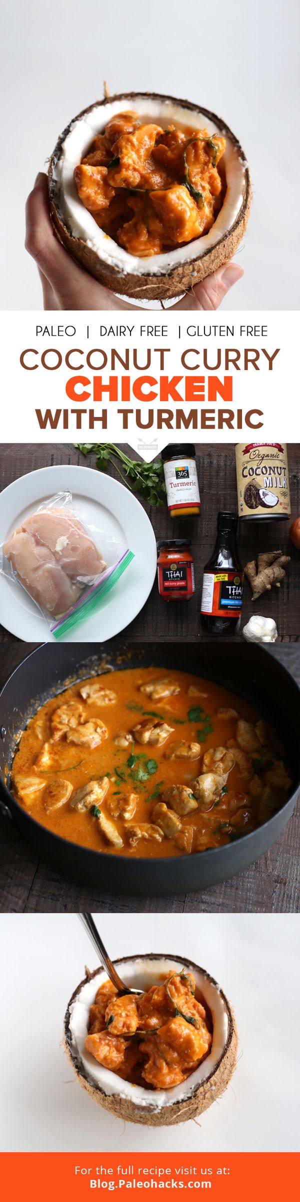 Coconut Curry Chicken with Turmeric Recipe by Erin Druga