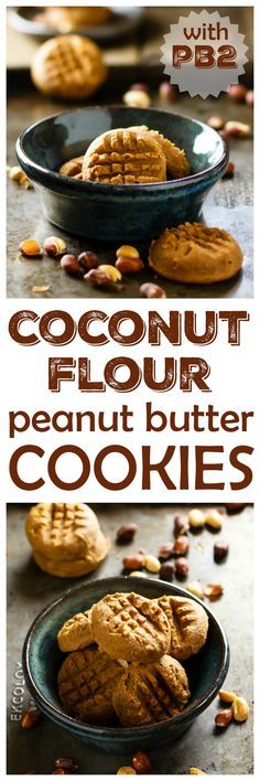 Coconut Flour Peanut Butter Cookies with PB2