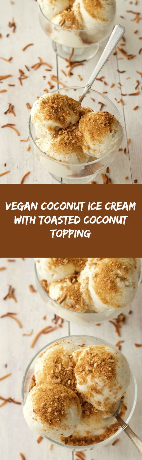 Coconut Ice Cream with Toasted Coconut Topping