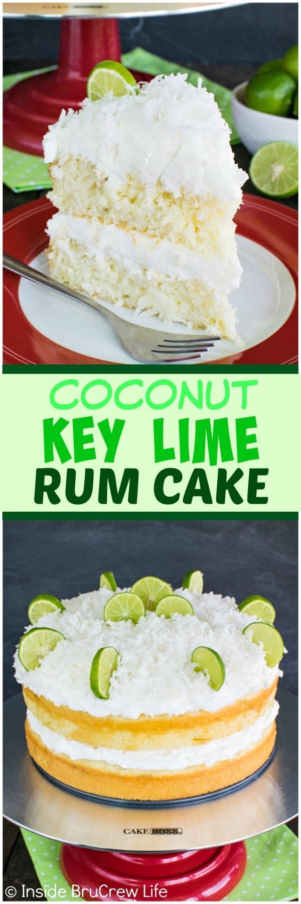 Coconut Key Lime Rum Cake