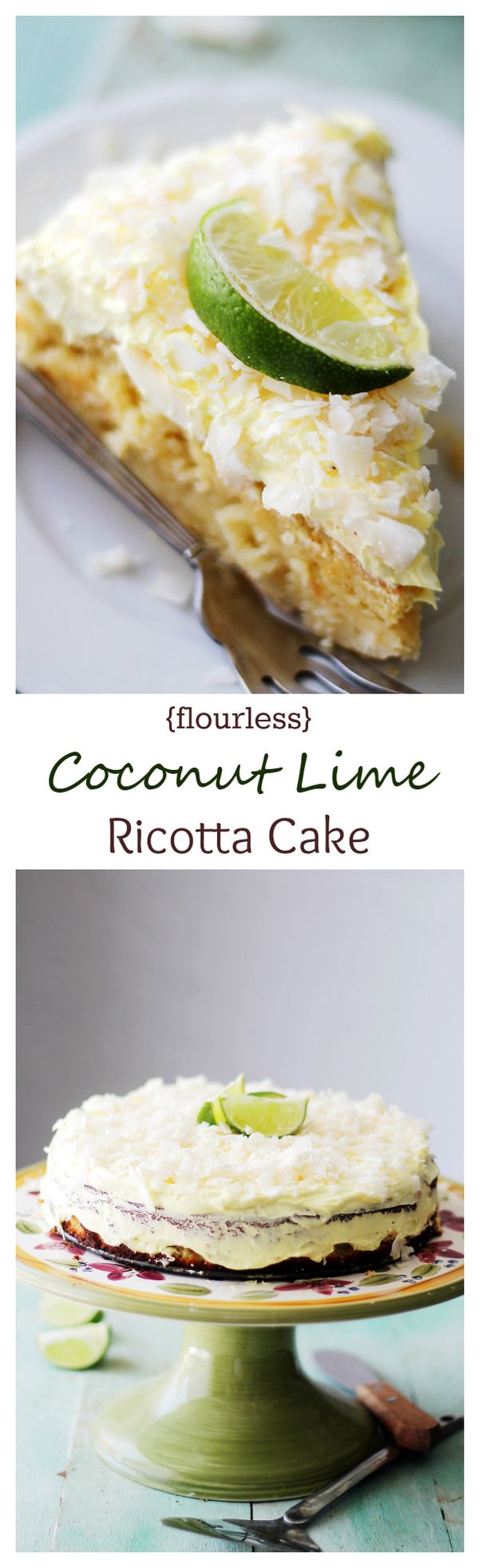 Coconut Lime Ricotta Cake (Flourless