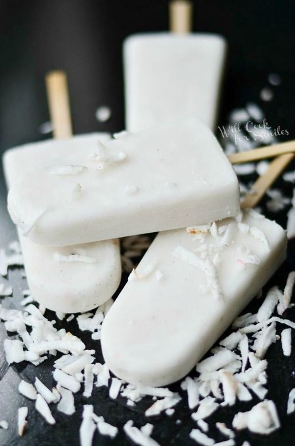 Coconut Vanilla Creamy Popsicles