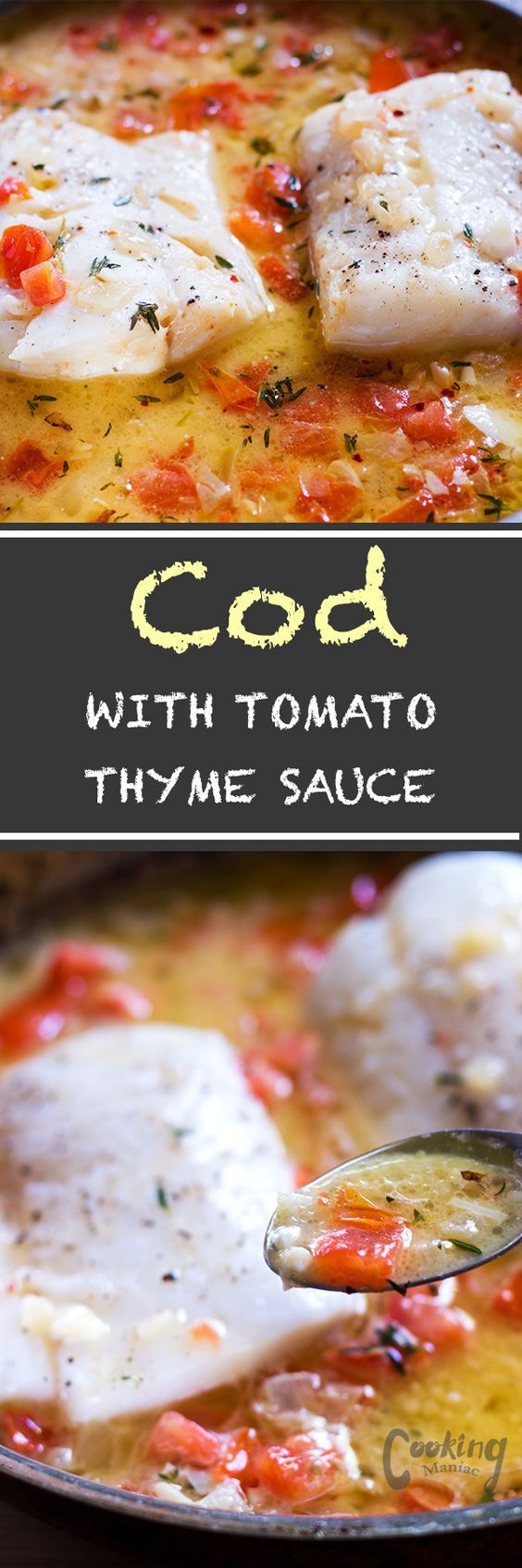 Cod with Tomato Thyme Sauce