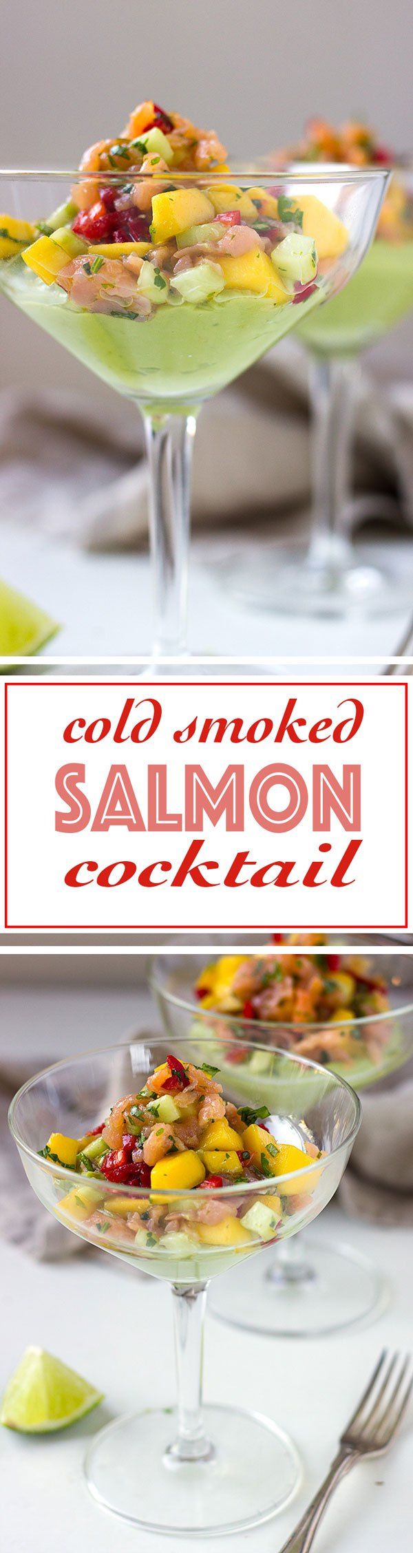 Cold Smoked Salmon Cocktail with Avocado Cream