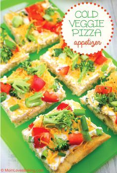 Cold Veggie Pizza Appetizer