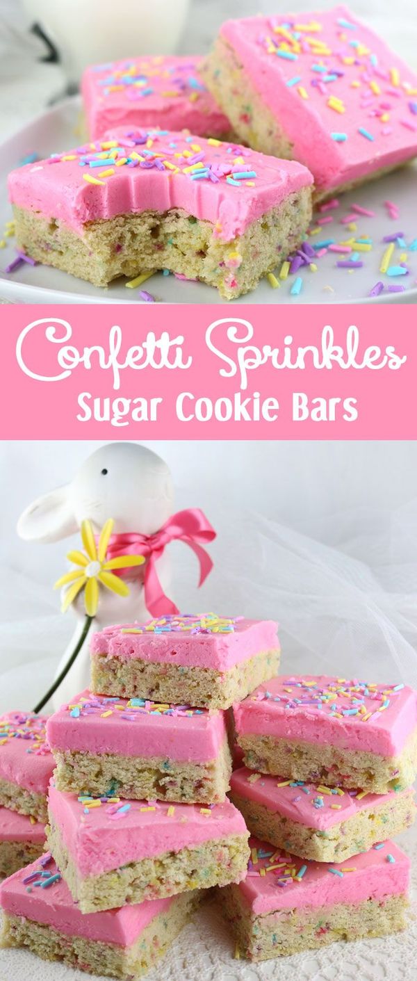 Confetti Sprinkles Sugar Cookie Bars