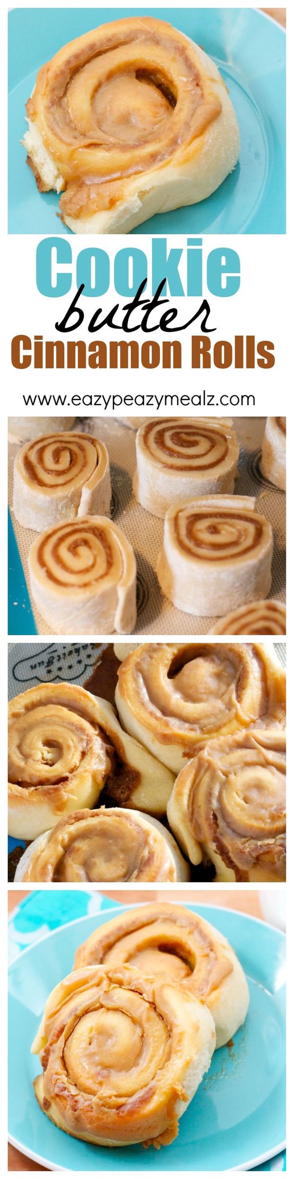 Cookie Butter Frosted Cinnamon Rolls