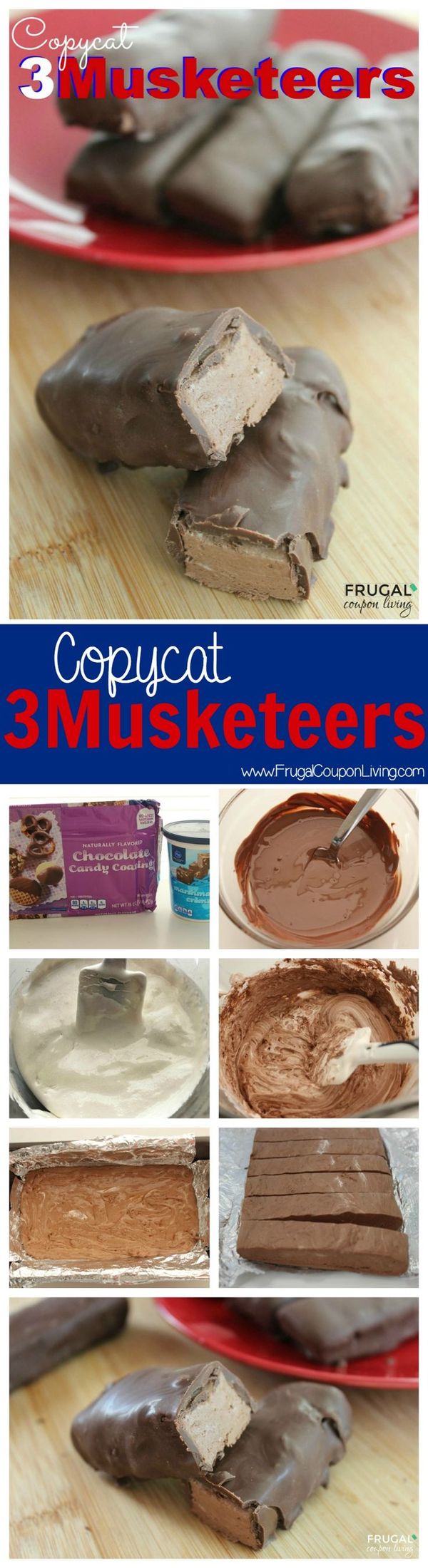 Copycat 3 Musketeers - 2 Ingredients