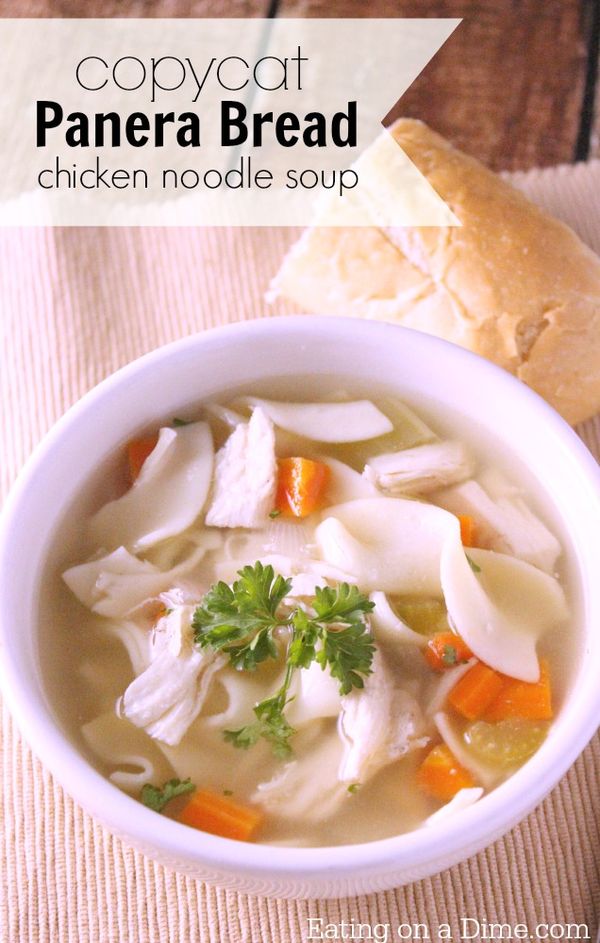 CopyCat Panera Bread Chicken Noodle Soup