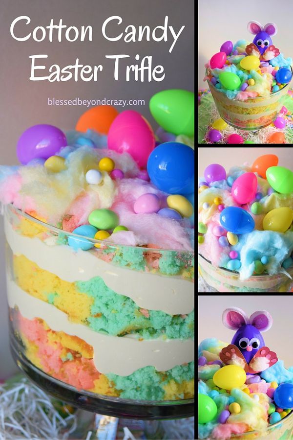 Cotton Candy Easter Trifle