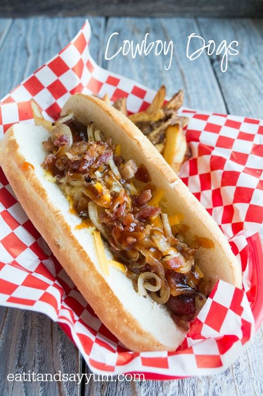 Cowboy Dogs with Homemade Hot Dog Sauce