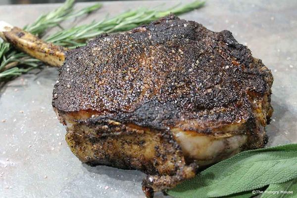 Cowboy Steak with Coffee Rub (Pan Roasted Rib Eye