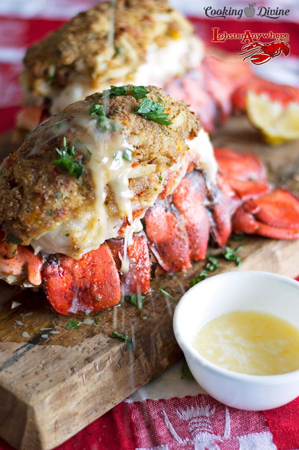 Crab & Bacon Stuffed Maine Lobster Tails