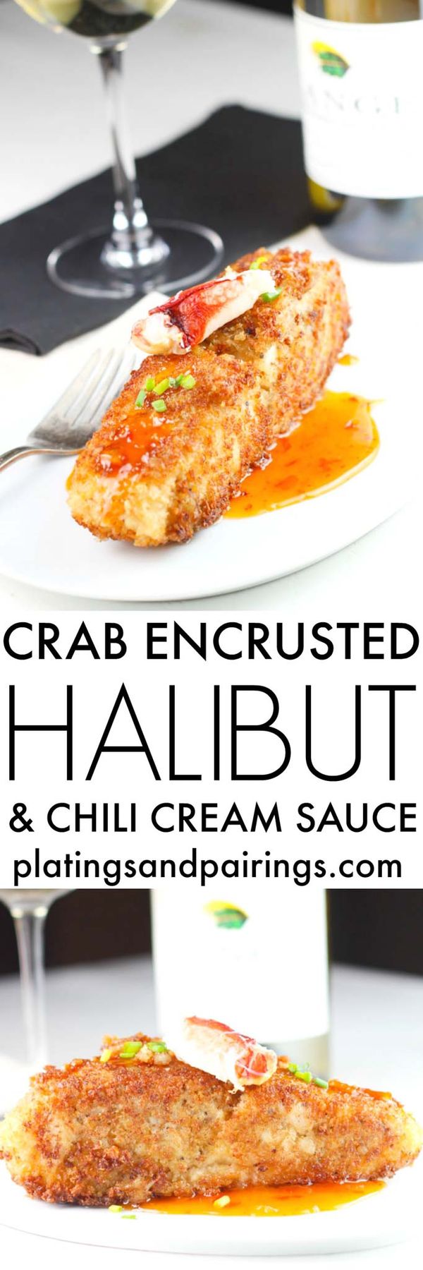 Crab Encrusted Halibut with Sweet Chili Sauce