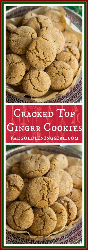 Cracked Top Ginger Cookies