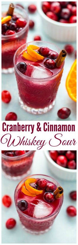 Cranberry & Cinnamon Whiskey Sour