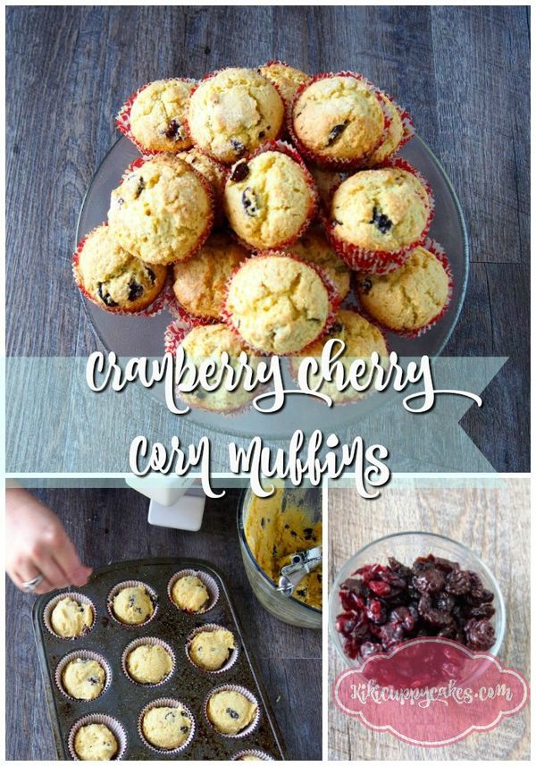 Cranberry Cherry Corn Muffins