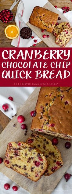 Cranberry Chocolate Chip Quick Bread