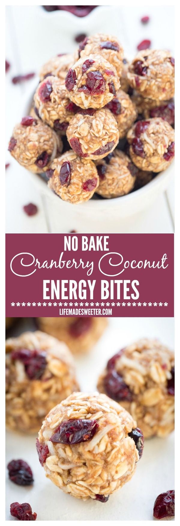 Cranberry Coconut Energy Bites