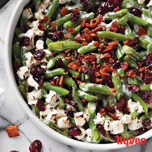 Cranberry Goat Cheese Green Bean Casserole