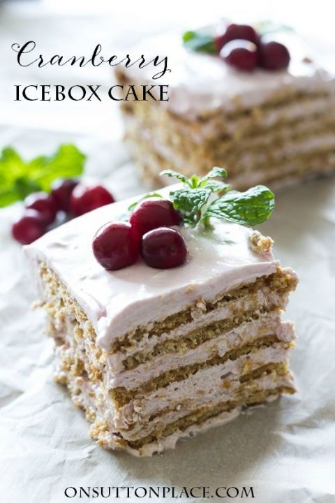 Cranberry Ice Box Cake