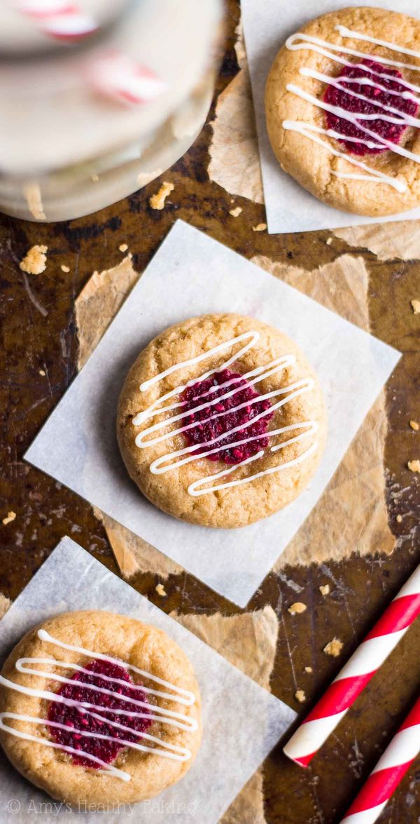 Cranberry Jam Thumbprint Cookies