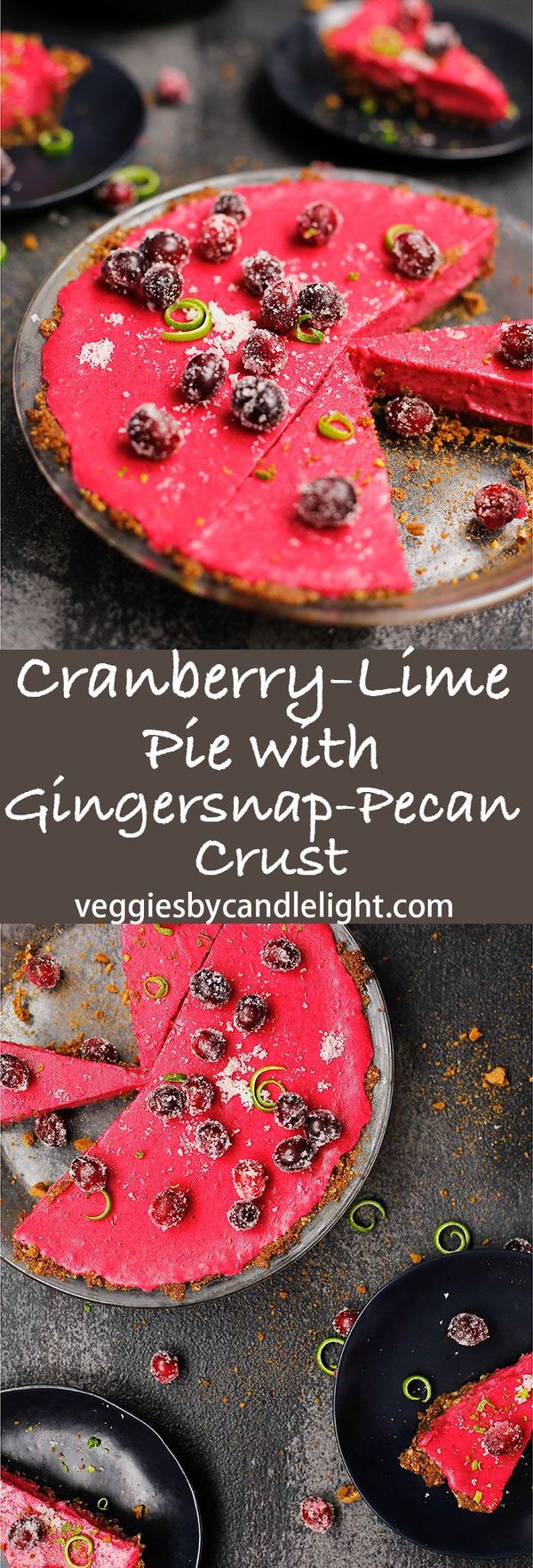 Cranberry-Lime Pie with Gingersnap-Pecan Crust