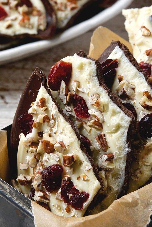 Cranberry Nut Chocolate Bark