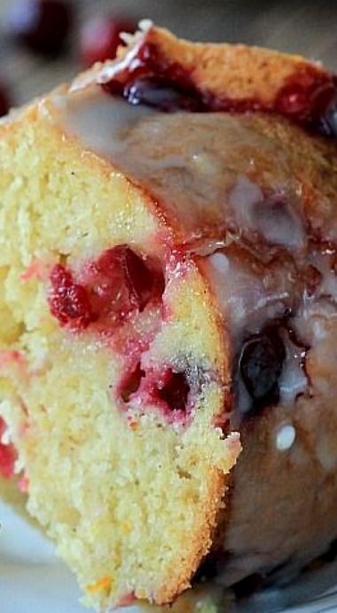 Cranberry Orange Bundt Cake with an Orange Glaze