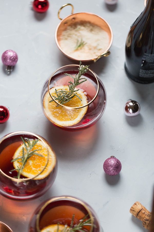 Cranberry Orange Champagne Mimosa