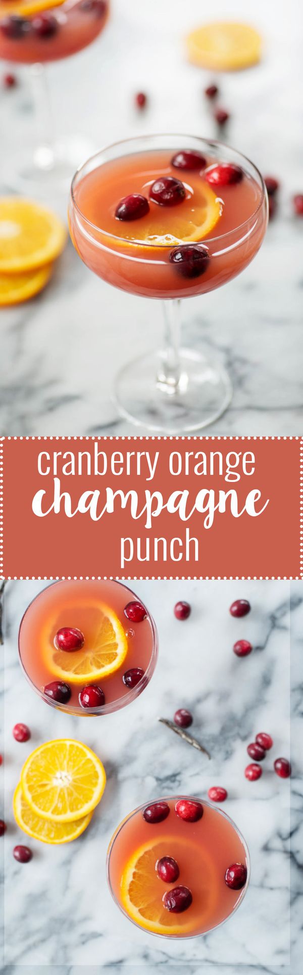 Cranberry Orange Champagne Punch