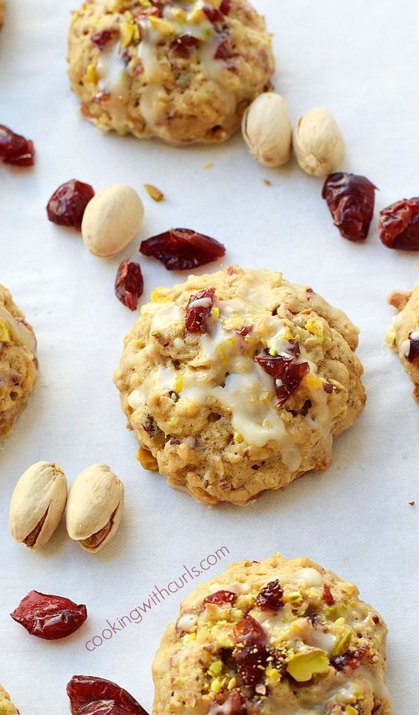 Cranberry Orange Pistachio Cookies