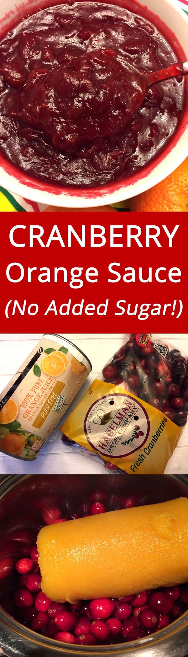 Cranberry Orange Sauce With No Added Sugar