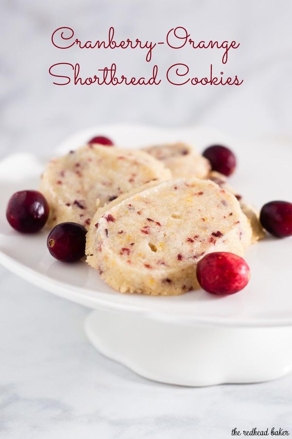 Cranberry-Orange Shortbread Cookies #IntnlCookies