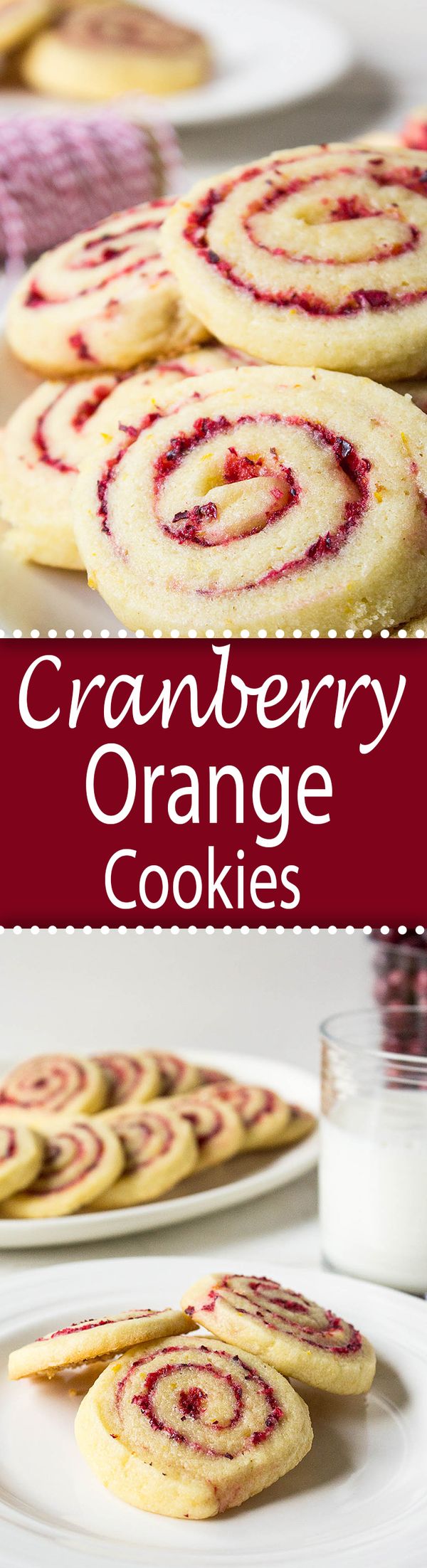 Cranberry Orange Swirl Cookies