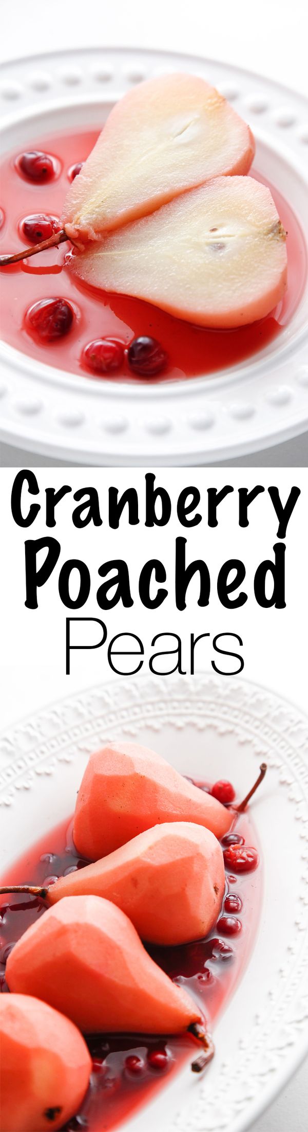 Cranberry Poached Pears