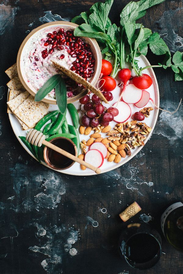 Cranberry-Pomegranate Spinach and Kale Dip