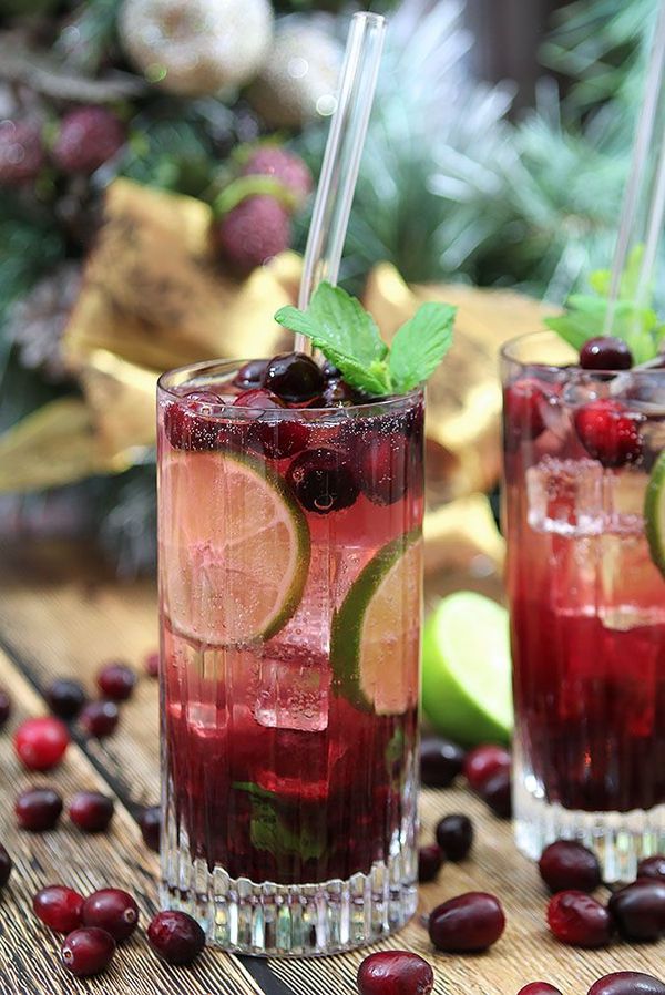 Cranberry Sauce Mojitos