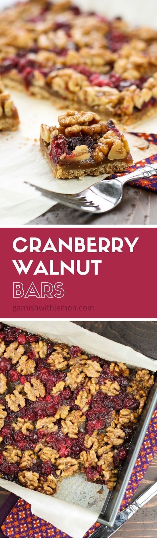 Cranberry Walnut Bars