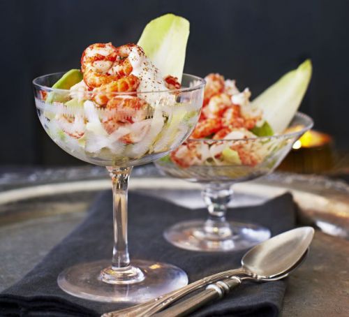 Crayfish cocktail with horseradish cream