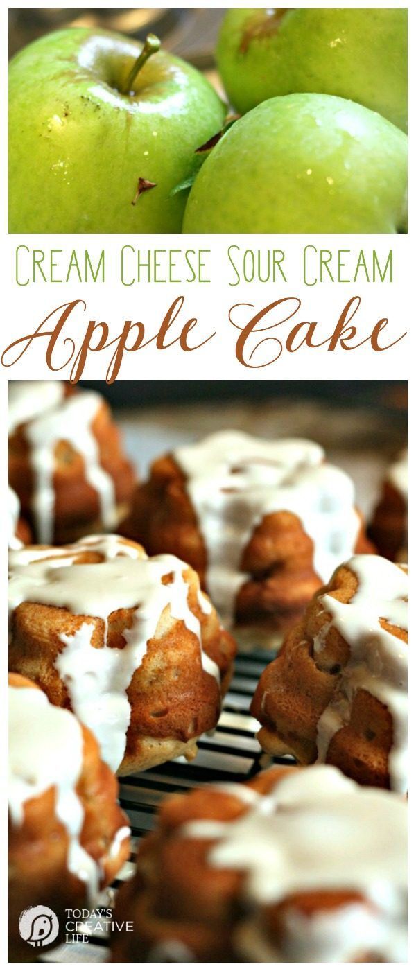 Cream Cheese & Sour Cream Apple Cake