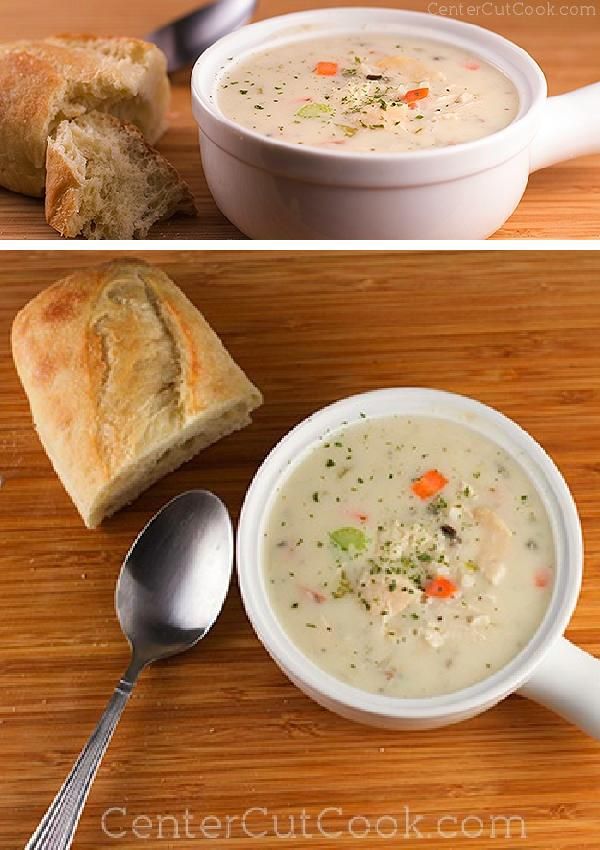 Cream of Chicken & Wild Rice Soup (Slow Cooker