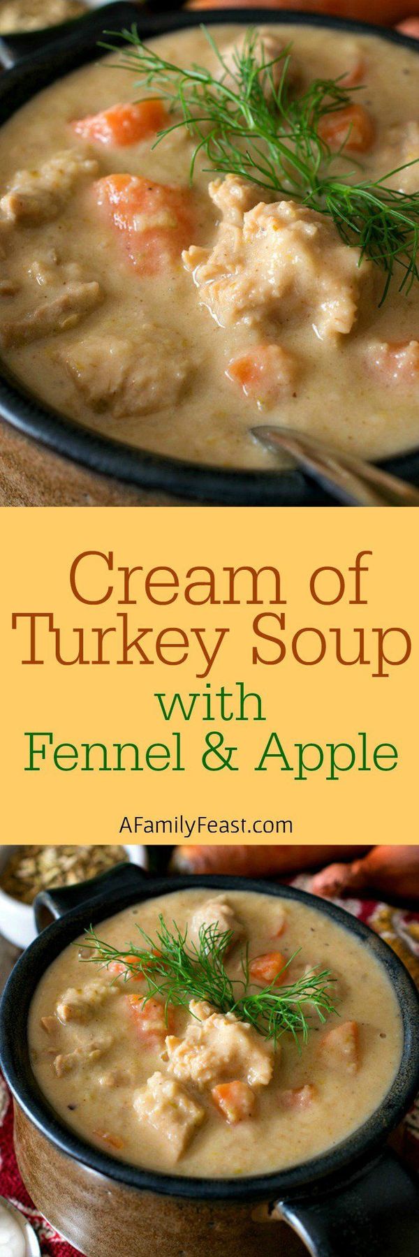 Cream of Turkey Soup with Fennel and Apple