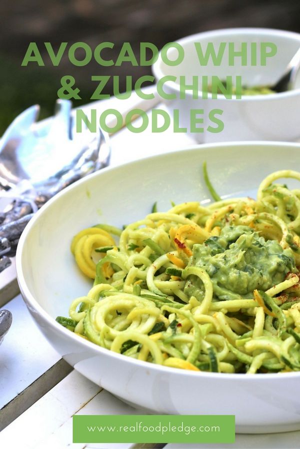 Creamy Avocado Zucchini Noodles