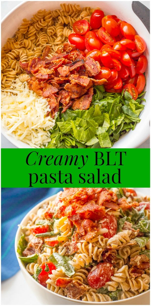 Creamy BLT pasta salad