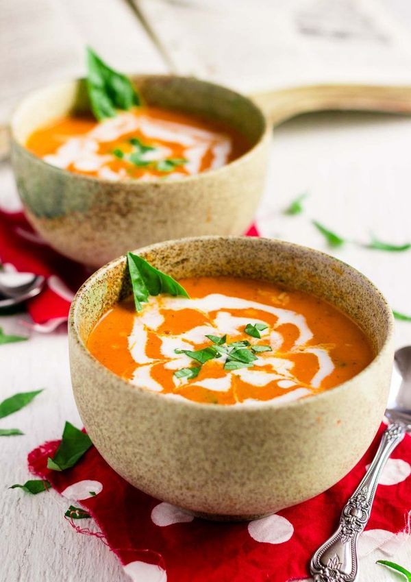 Creamy Coconut Tomato Bisque (Vegan, Gluten-free