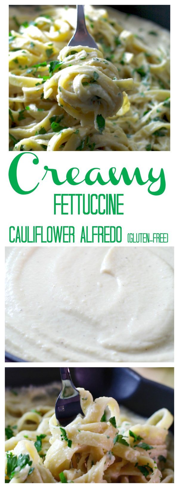 Creamy Fettuccine Cauliflower Alfredo (Gluten Free