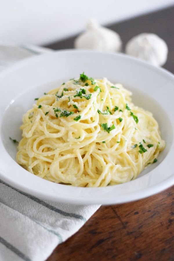 Creamy Four Cheese Spaghetti