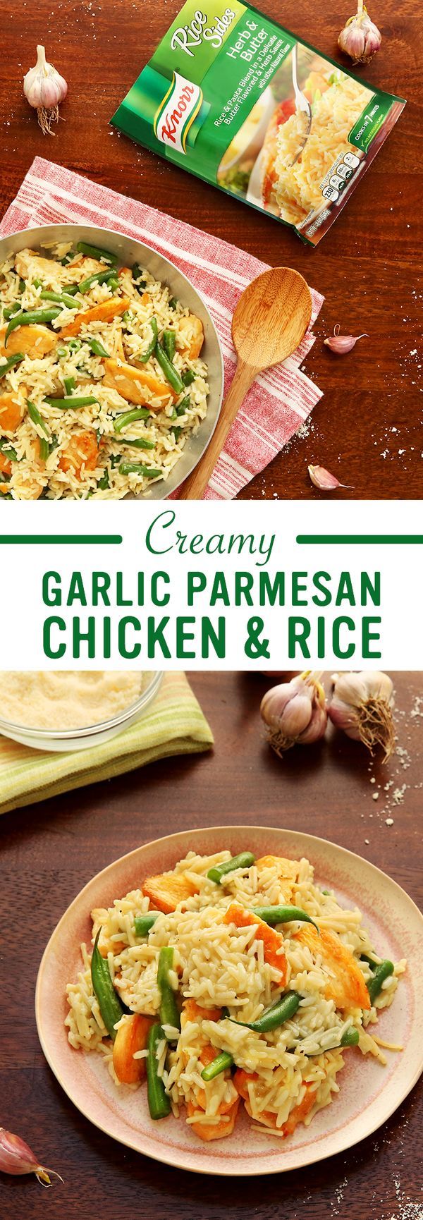 Creamy Garlic Parmesan Chicken & Rice