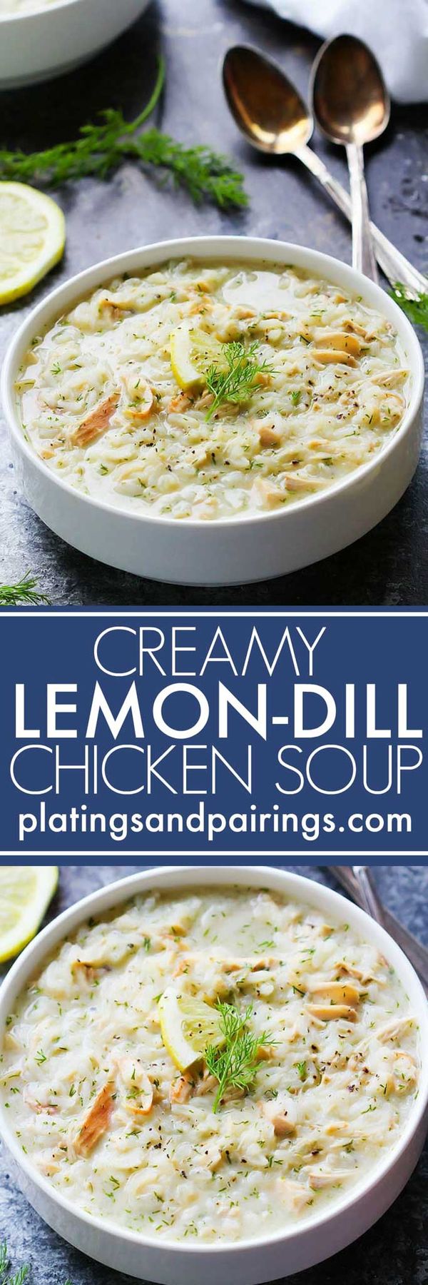 Creamy Lemon Dill Chicken Soup